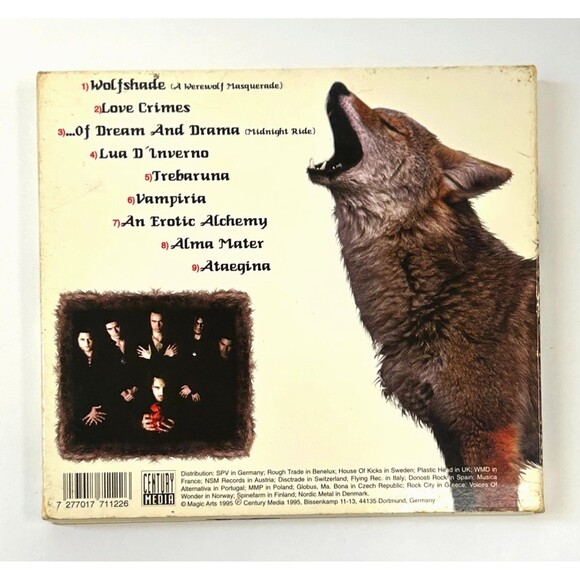 Moonspell Wolfheart (CD) Album Digipak 1996 EU Import Century Media 77112-2 - Picture 2 of 4